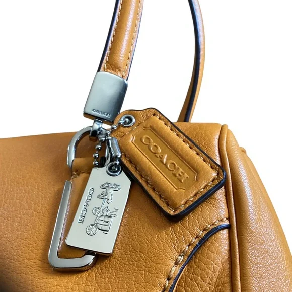 Coach Leather Madison Madeline 25166 Legacy Crossbody Satchel Bag in Saffron - Picture 6 of 16